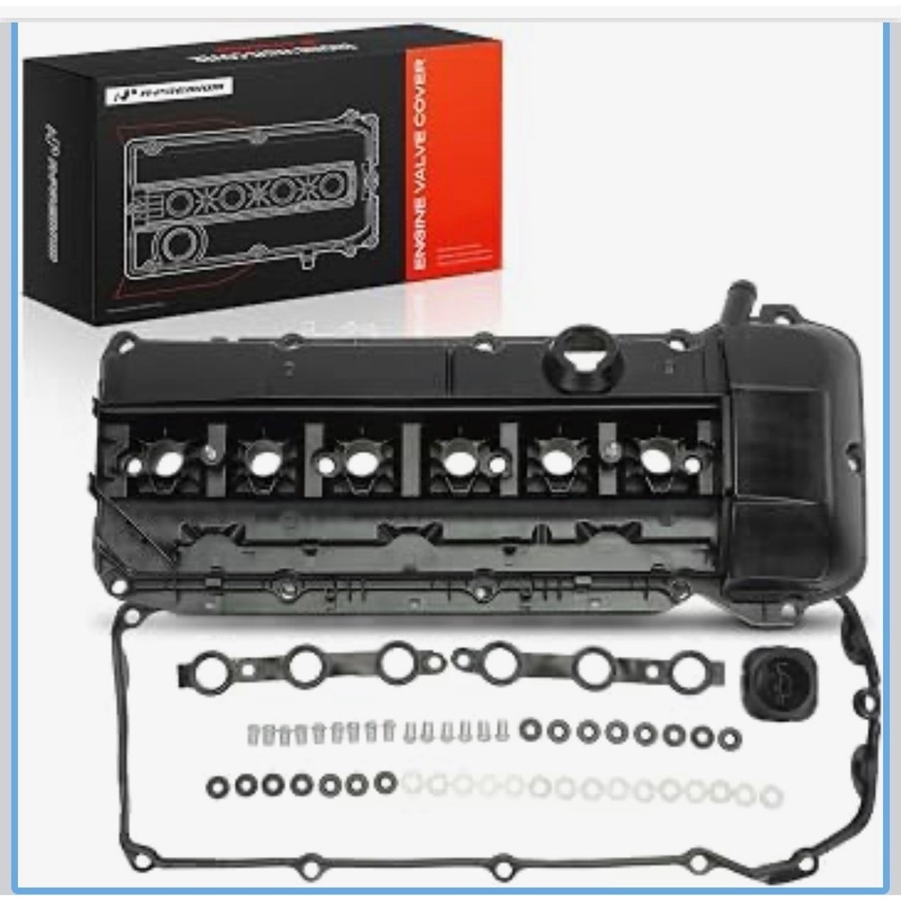 A-Premium Valve Cover Set BMW 325i 330i X3 X5 Z4 2.5L 3.0L 11127512839 Black